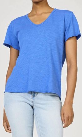 Dear John Denim Vanya Short Sleeve Top In Dazzling Blue