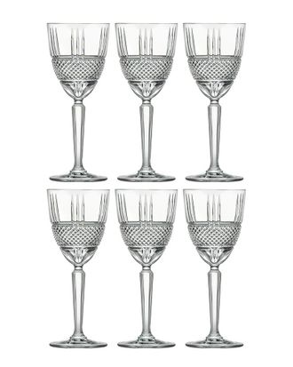 Barski Glass Water Goblets, 10Oz Set Of 6