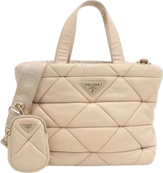 Prada Pre-owned Tote Bags, female, Beige, Size: ONE SIZE Pre-owned Vintage Tote Bag