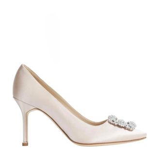Manolo Blahnik Dames, Schoenen, Beige, Maat: 40 EU Satijn