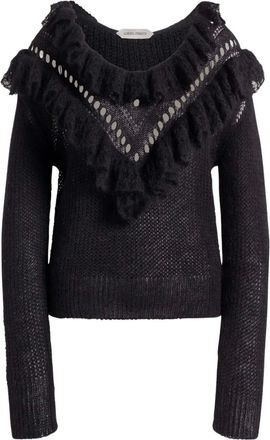 Alberta Ferretti Trui met ruches - Zwart