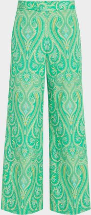 Kobi Halperin Braxton Paisley-Print Cotton Pants