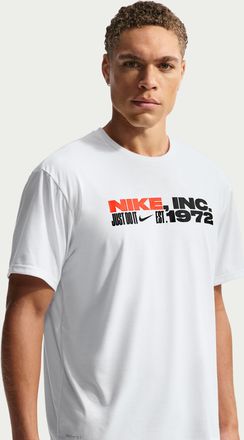 Nike Mens Swim Hydroguard Dri-FIT UV Short Sleeve Top in White | NESSG522-100