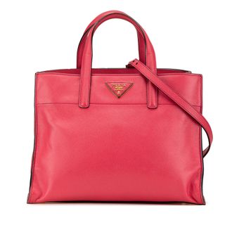 Prada Saffiano Leren Handtas met Handvat
