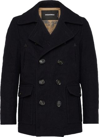 Dsquared2 Dark Navy Wool Coat