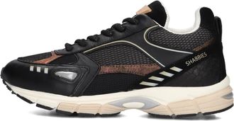 Shabbies Amsterdam Retro Stijl Lage Zwarte Sneakers - Dames - Sneakers - Zwart - 39 EU - Wol - Schoenen