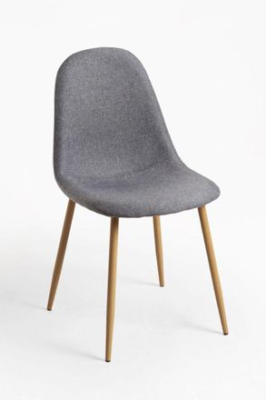 Regalos Miguel Sillas Comedor - Silla Teok Tela - Gris Oscuro