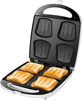 Unold Quadro - Sandwichera (plata, Color Blanco) - Unold