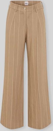Brax Brax Wide Leg Hose aus Baumwoll-Leinen-Mix Modell MARLENE in Beige, Gr&ouml;&szlig;e 38K