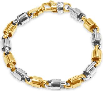 Pompeii3 Mens Heavy Designer Link 14k Gold (49gram) or Platinum (79gram) 8mm Bracelet 9
