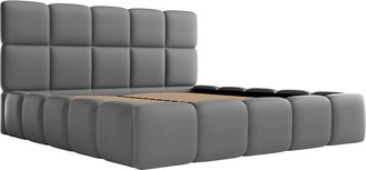 Pascal Morabito Canap&eacute; abatible de 180 x 200 cm - Tela efecto cuero - Gris - DAMADO de Pascal Morabito