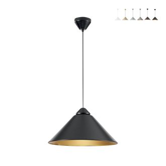 Luce-Ambiente-Design L&aacute;mpara Colgante Moderna De Metal Con Difusor C&oacute;nico Bigbang - Negro