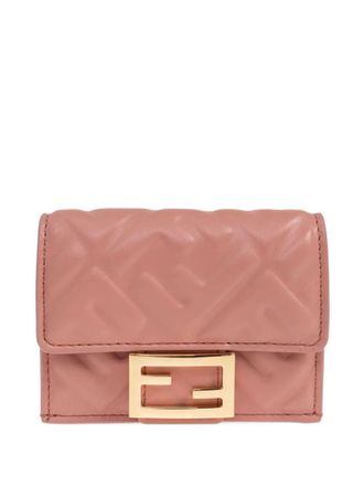 Fendi Nappa Leather Uette Micro Trifold Wallet Accessories
