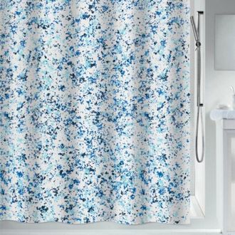 Spirella Spirella - Vision Cortina De Ducha De Poli&eacute;ster 180x180 Cm Azul Y Blanca