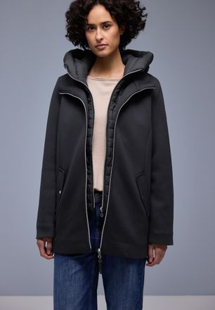 Street One Langjacke STREET ONE, Damen, Gr. 34, skyfall blau, Web, Obermaterial: 73% Polyester, 21% Viskose, 6% Elasthan. Futter: 100% Polyester, unifarben, norm