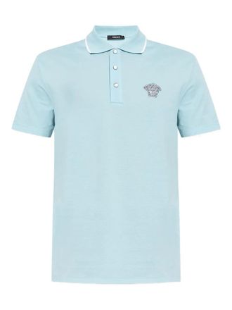 Versace Polo -Shirt mit gesticktem Logo