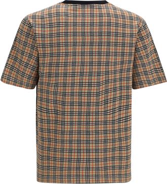 Burberry Mens Jwear Two-Tone T-Shirt Black Cotton T-Shirts And Polos