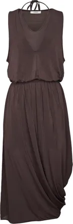 Christophe Lemaire Double Layer Drape Dress - Dames - Casual kleedjes - Paars - XS - Kleedjes