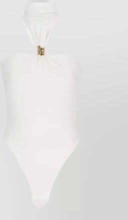 Elisabetta Franchi round neck sleeveless body ruched detailing