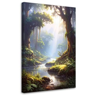 Feeby Impresi&oacute;n De Imagen Bosque Tropical Selva R&iacute;o Naturaleza 70x100