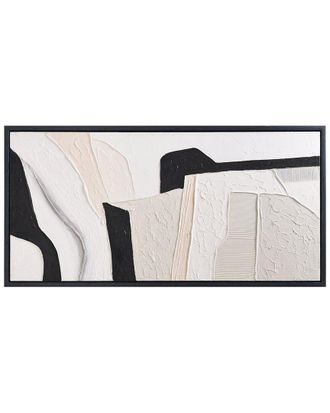 Empire Art Direct Monochrome Abstract Heavily Textured Hand-Painted Framed Canvas Wall Art
