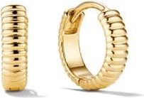 Mejuri Textured Huggie Hoops in 18K Gold Vermeil by MEJURI at Nordstrom