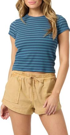 O'Neill Stripe Baby Tee in Blue Fusion at Nordstrom, Size Xx-Large