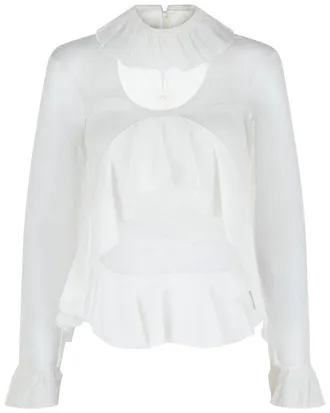 Givenchy Cropped Silk Blouse