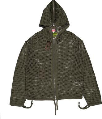 Kenzo Cotton Mesh Knitted Hooded Sweatshirt, Size Large