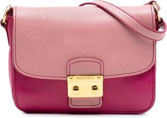 Miu Miu Pre-owned Miu Miu Bicolor Goatskin Madras Crossbody Ladies SSU1I45P95C96X25