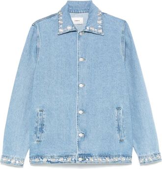 Coperni Giacca denim con borchie - Blu