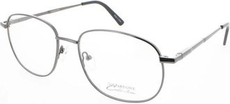 Signature Unisex Grey Rectangular Eyeglass Frames 1124Gunmetal57