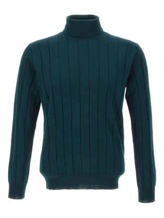 KANGRA turtleneck ribbed sweater - Green