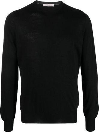 La Fileria Round-neck Truien - Heren - Ronde hals truien - Zwart - 3XL - Truien & Vesten