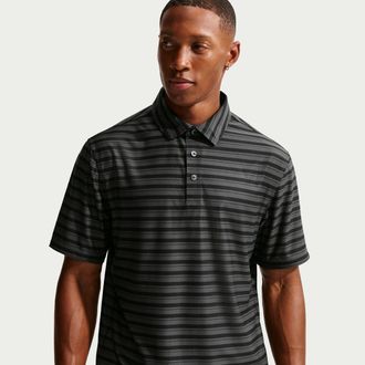 Nike Mens Tailored Performance Dri-FIT Golf Polo in Black | IO2165-010