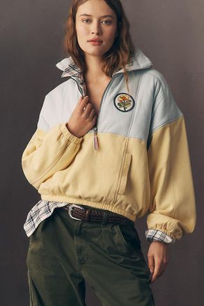 Pilcro Shetland Half-Zip Pullover Sweatshirt