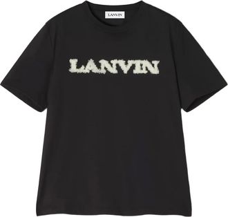 Lanvin T-shirt in cotone con logo - Nero