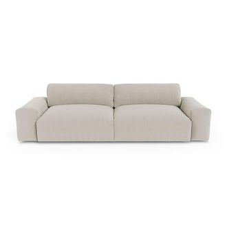 Sia Home Sof&aacute; 3 plazas tejido de trama de tacto suave beige