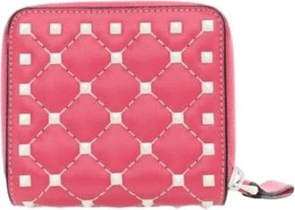 Valentino Pre-owned Wallets, female, Pink, Size: ONE SIZE Pre-owned Small Quilted Wallet