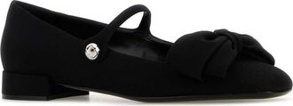 Valentino Garavani Womens Valentino Ballet Flat Black Fabric