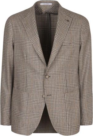 Tagliatore Single-breasted Two-button Jacket - Heren - Blazers - Grijs - L - Leer - Jassen