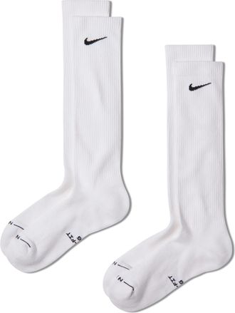 Nike Unisex Everyday Elevated Over-the-Calf Socks (2 Pairs) in White | HQ8510-100