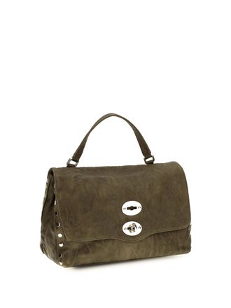 Zanellato Womens Postina Officina Top Handle Bag Brown Valle Del Casentino Suede Shoulder