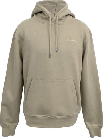 Jacquemus Le Sweatshirt Brod&eacute; Hoodie in Beige Cotton
