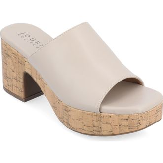 Journee Collection Astter Platform Sandal in Grey at Nordstrom Rack, Size 8.5