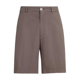 Brunello Cucinelli Brunello Cucinelli, Casual Shorts, male, Brown, Size: 2XL Garment-dyed bermuda shorts in American pima cotton comfort gabardine