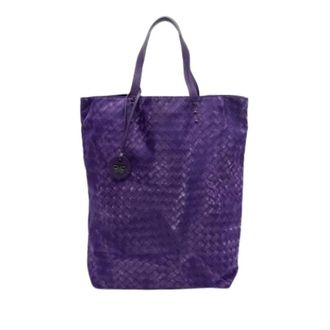 Bottega Veneta Pre-owned Tote Bags, female, Purple, Size: ONE SIZE Pre-owned Printed Nylon Tote