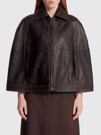 7 For All Mankind Gilet in pelle liscia con chiusura a zip