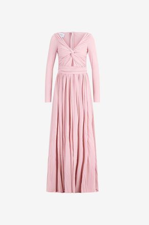 Giambattista Valli Langes drapiertes Feinstrickkleid Quartz Rose