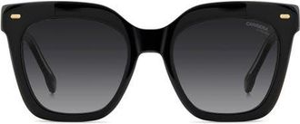 Carrera 52mm Gradient Rectangular Sunglasses in Black/Dark Grey Sf at Nordstrom